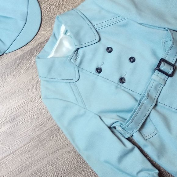 Vintage Boys Peacoat with Belt and Hat - Picture 4 of 11